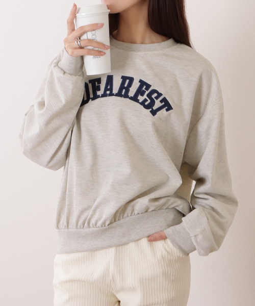 Lace Ladies(レースレディース)の「カレッジ ロゴ 長袖 スウェット プルオーバー(スウェット・レディース・ネイビー/アイボリー・XL/M)」の6枚目の写真