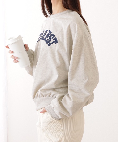 Lace Ladies(レースレディース)の「カレッジ ロゴ 長袖 スウェット プルオーバー(スウェット・レディース・ネイビー/アイボリー・XL/M)」の7枚目の写真