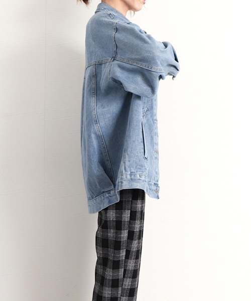 Miniministore(ミニミニストア)の「デニムジャケットゆったり レディース春秋(デニムジャケット・レディース・サックスブルー・XL/L)」の14枚目の写真