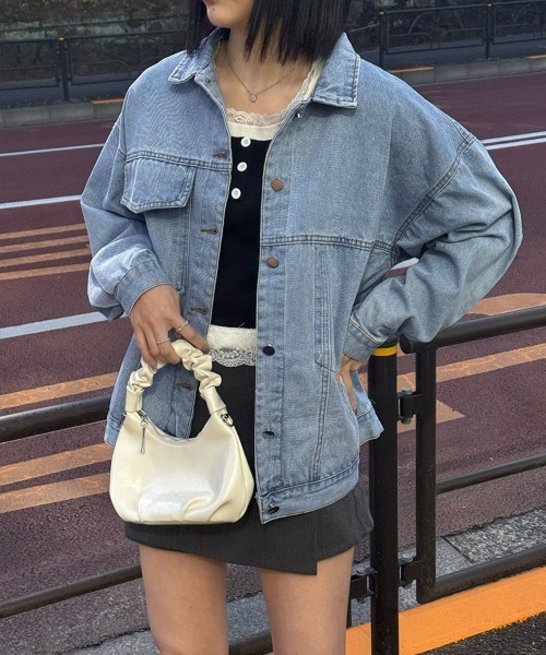 Miniministore(ミニミニストア)の「デニムジャケットゆったり レディース春秋(デニムジャケット・レディース・サックスブルー・XL/L)」の10枚目の写真
