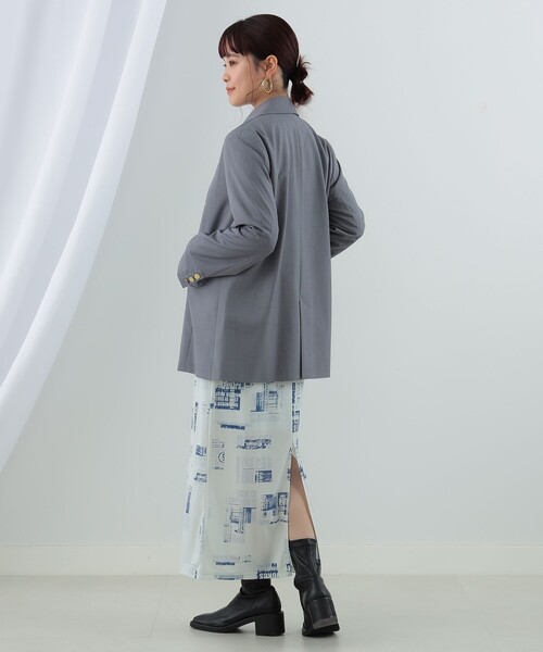 Ray BEAMS（レイビームス）の「Ray BEAMS / 6ボタン ダブル ブレザー（テーラードジャケット・レディース・ネイビー/グレー・0/1）」の5枚目の写真