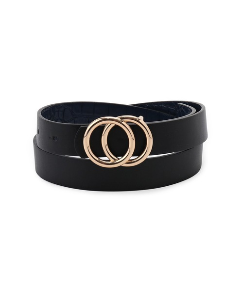 ROPE' PICNIC（ロペピクニック）の「22mmリングバックルギボシリバーシブルベルト（ベルト・レディース・ブラック/ベージュ・FREE）」の3枚目の写真