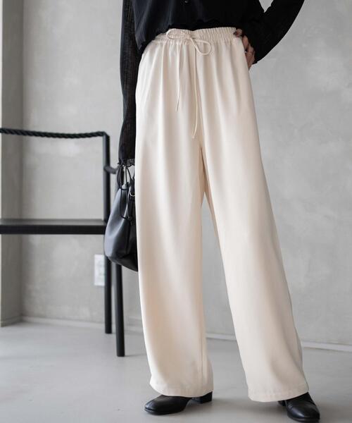 WEGO（ウィゴー）の「WEGO/カラーイージーパンツ（スウェットパンツ・レディース・ブラウン/ダークグレー/アイボリー/ブラック・MEDIUM/SMALL）」の2枚目の写真