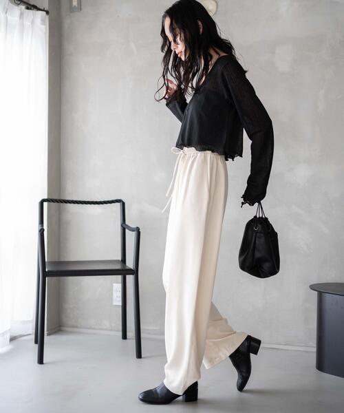 WEGO（ウィゴー）の「WEGO/カラーイージーパンツ（スウェットパンツ・レディース・ブラウン/ダークグレー/アイボリー/ブラック・MEDIUM/SMALL）」の5枚目の写真