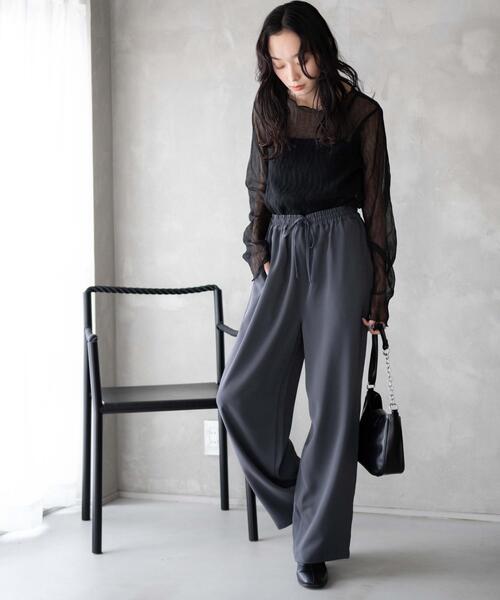 WEGO（ウィゴー）の「WEGO/カラーイージーパンツ（スウェットパンツ・レディース・ブラウン/ダークグレー/アイボリー/ブラック・MEDIUM/SMALL）」の11枚目の写真