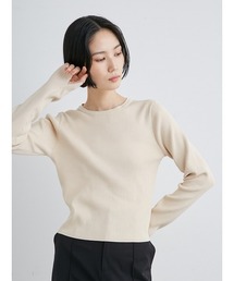 sustainable オーガニッククルーリブニット
