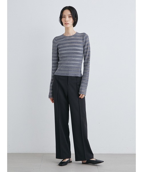 MIESROHE（ミースロエ）の「sustainable オーガニッククルーリブニット（ニット/セーター・レディース・ホワイト/グレー/ライトベージュ/ブラック・FREE）」の12枚目の写真