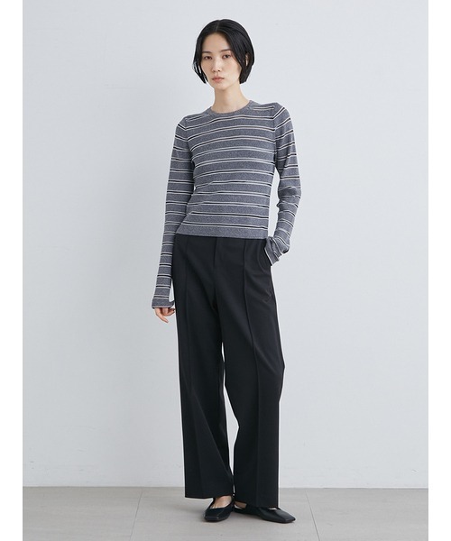 MIESROHE（ミースロエ）の「sustainable オーガニッククルーリブニット（ニット/セーター・レディース・ホワイト/グレー/ライトベージュ/ブラック・FREE）」の13枚目の写真