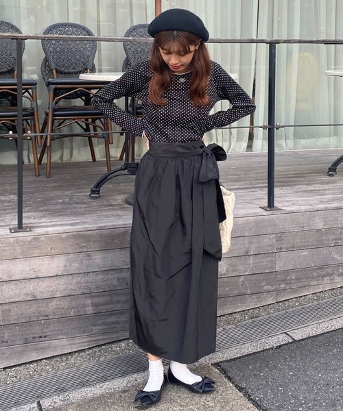 スカート AMERI cocoon skirt MIRO AMURETTE（ミロアミュレット）の「ribbon cocoon skirt
