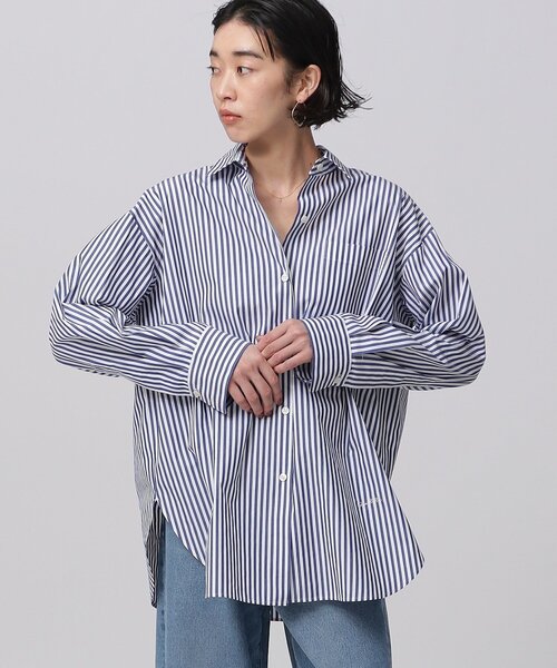 GALLEST（ギャレスト）の「ビッグフォルムシャツ（シャツ/ブラウス・レディース・ホワイト系/ブルー系その他4/ライトブルー/イエロー系その他/グリーン系その他4・38/34）」の4枚目の写真