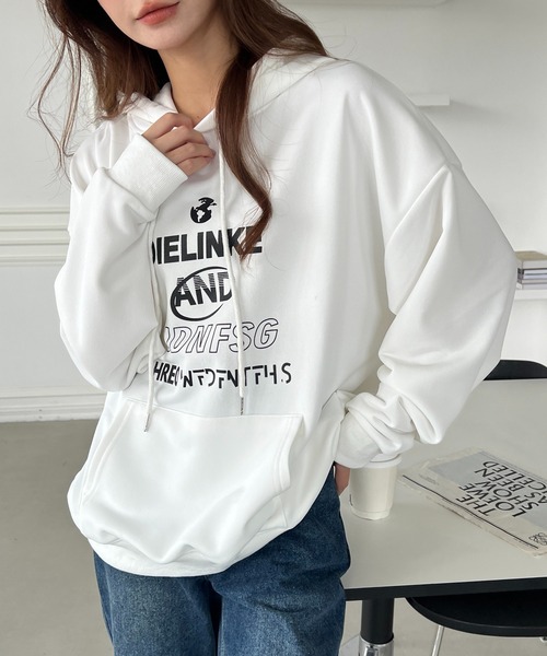 EXPO PCF スウェット-サイズL セール】ストリートロゴ オーバーサイズ スウェットパーカー