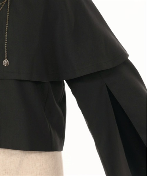 axes femme（アクシーズファム）の「チェーン付ケープジャケット（その他アウター・レディース・ブラック/ベージュ/ネイビー・FREE）」の11枚目の写真