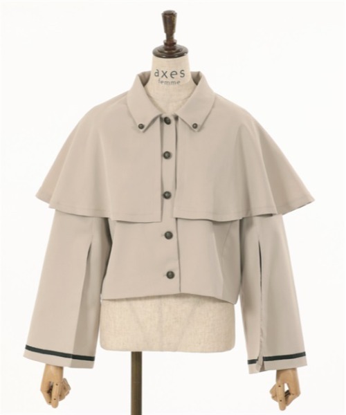 axes femme（アクシーズファム）の「チェーン付ケープジャケット（その他アウター・レディース・ブラック/ベージュ/ネイビー・FREE）」の21枚目の写真