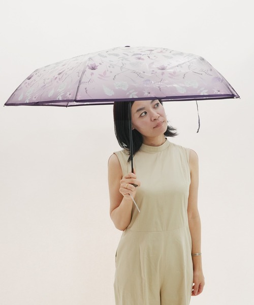 Waterfront（ウォーターフロント）の「memorif. ネオミニ 折 51cm 雨傘（折りたたみ傘・レディース・マルチ/グレー/グリーン/その他/パープル系その他・FREE）」の5枚目の写真