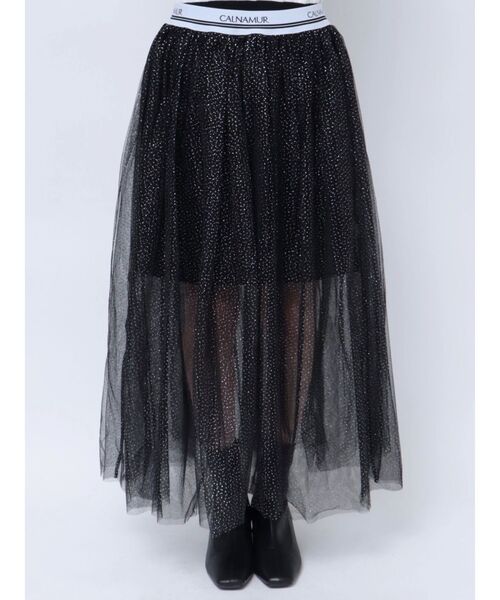 CALNAMUR(カルナムール)の「JUST DOスウェットチュールスカート(スカート・レディース・ホワイト/ブラック・FREE)」の17枚目の写真