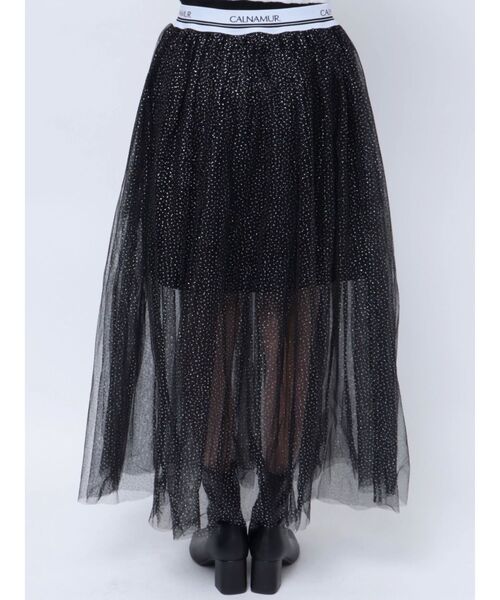 CALNAMUR(カルナムール)の「JUST DOスウェットチュールスカート(スカート・レディース・ホワイト/ブラック・FREE)」の19枚目の写真