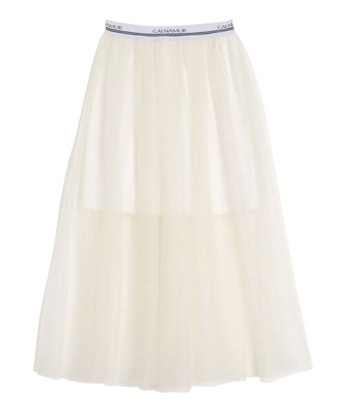 CALNAMUR(カルナムール)の「JUST DOスウェットチュールスカート(スカート・レディース・ホワイト/ブラック・FREE)」の2枚目の写真