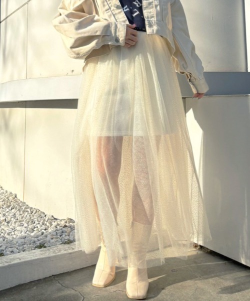 CALNAMUR(カルナムール)の「JUST DOスウェットチュールスカート(スカート・レディース・ホワイト/ブラック・FREE)」の5枚目の写真