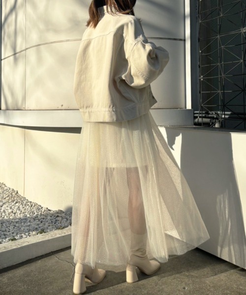 CALNAMUR(カルナムール)の「JUST DOスウェットチュールスカート(スカート・レディース・ホワイト/ブラック・FREE)」の8枚目の写真