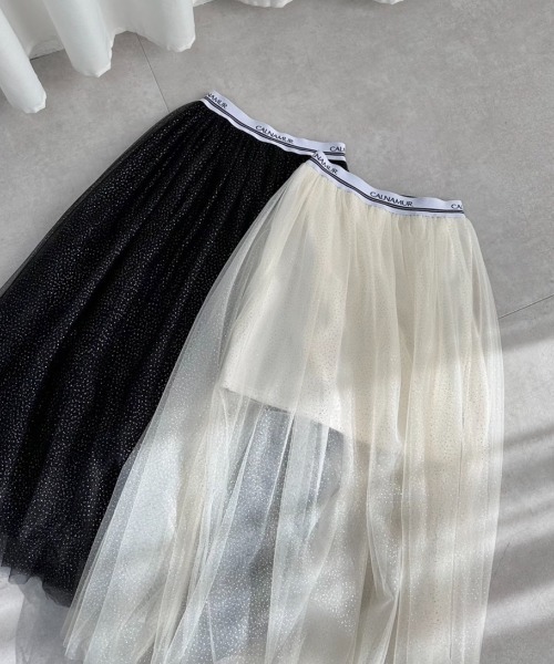 CALNAMUR(カルナムール)の「JUST DOスウェットチュールスカート(スカート・レディース・ホワイト/ブラック・FREE)」の13枚目の写真