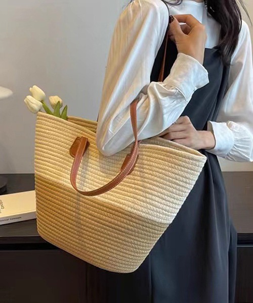 STYLEBLOCK(スタイルブロック)の「ストローバッグ(かごバッグ・レディース・ベージュ/ブラウン系その他/ブラウン系その他2・FREE)」の1枚目の写真
