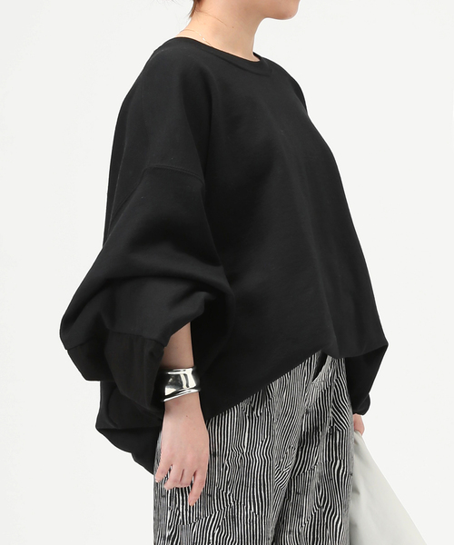 PRE_（プレ）の「【PRE_/プレ】ビッグスリーブスウェットプルオーバー（Tシャツ/カットソー・レディース・ブラック・FREE）」の20枚目の写真