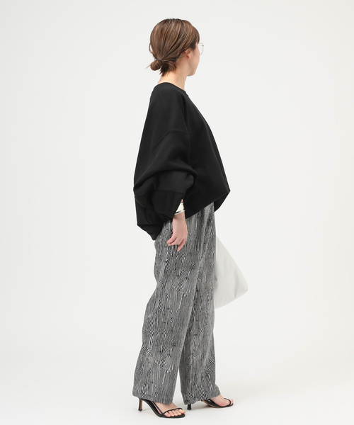 PRE_（プレ）の「【PRE_/プレ】ビッグスリーブスウェットプルオーバー（Tシャツ/カットソー・レディース・ブラック・FREE）」の13枚目の写真