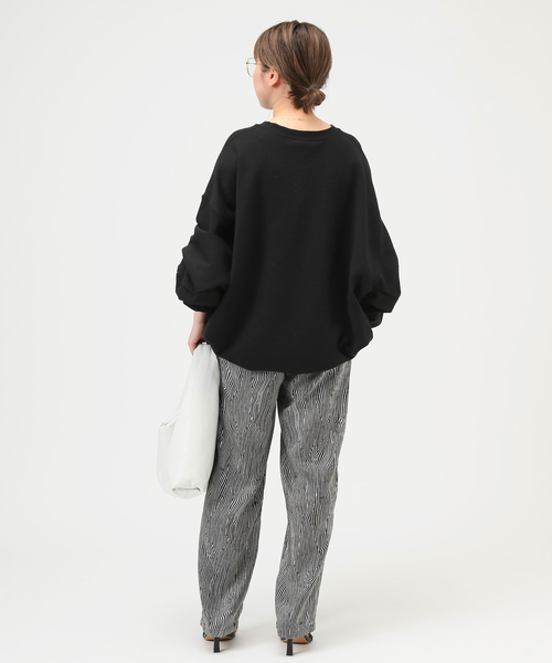 PRE_（プレ）の「【PRE_/プレ】ビッグスリーブスウェットプルオーバー（Tシャツ/カットソー・レディース・ブラック・FREE）」の16枚目の写真