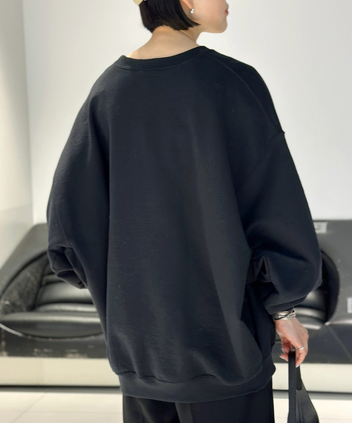PRE_（プレ）の「【PRE_/プレ】ビッグスリーブスウェットプルオーバー（Tシャツ/カットソー・レディース・ブラック・FREE）」の19枚目の写真
