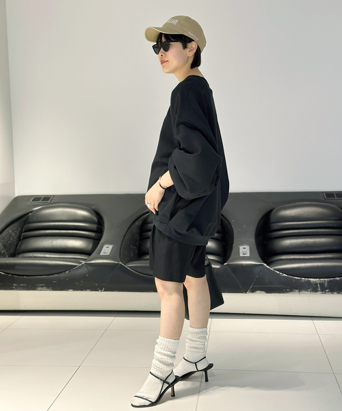 PRE_（プレ）の「【PRE_/プレ】ビッグスリーブスウェットプルオーバー（Tシャツ/カットソー・レディース・ブラック・FREE）」の22枚目の写真