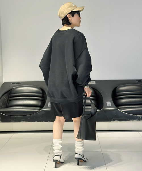 PRE_（プレ）の「【PRE_/プレ】ビッグスリーブスウェットプルオーバー（Tシャツ/カットソー・レディース・ブラック・FREE）」の11枚目の写真