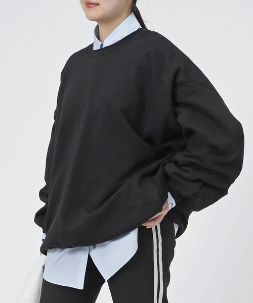 PRE_（プレ）の「【PRE_/プレ】ビッグスリーブスウェットプルオーバー（Tシャツ/カットソー・レディース・ブラック・FREE）」の12枚目の写真