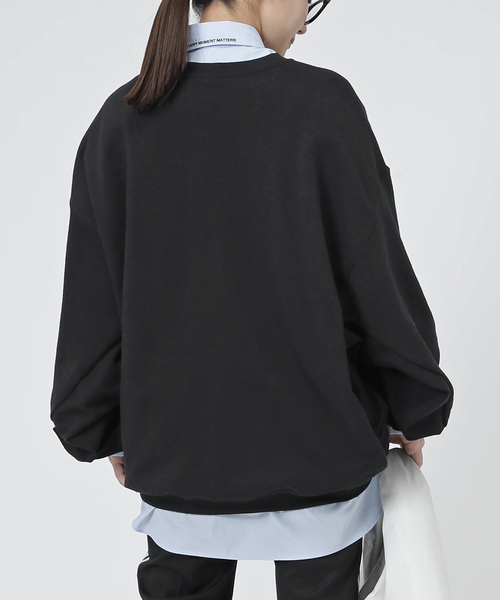 PRE_（プレ）の「【PRE_/プレ】ビッグスリーブスウェットプルオーバー（Tシャツ/カットソー・レディース・ブラック・FREE）」の7枚目の写真