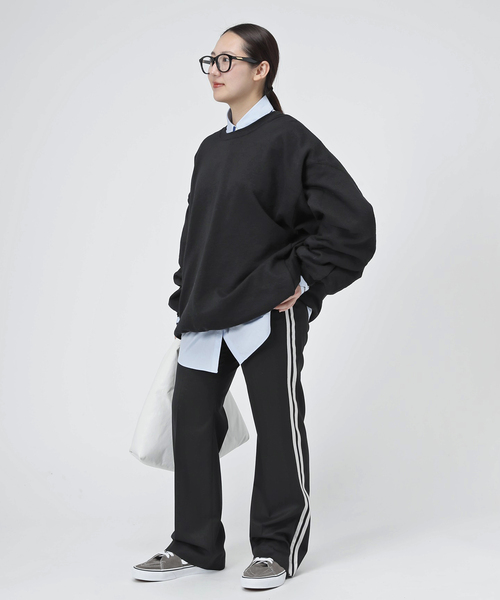 PRE_（プレ）の「【PRE_/プレ】ビッグスリーブスウェットプルオーバー（Tシャツ/カットソー・レディース・ブラック・FREE）」の2枚目の写真