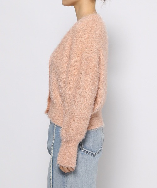 LOWRYS FARM（ローリーズファーム）の「シャギーショートカーデＬＳ 105940（ニット/セーター・レディース・グレー/カーキ/ピンク・FREE）」の20枚目の写真