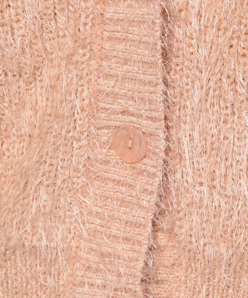 LOWRYS FARM（ローリーズファーム）の「シャギーショートカーデＬＳ 105940（ニット/セーター・レディース・グレー/カーキ/ピンク・FREE）」の14枚目の写真