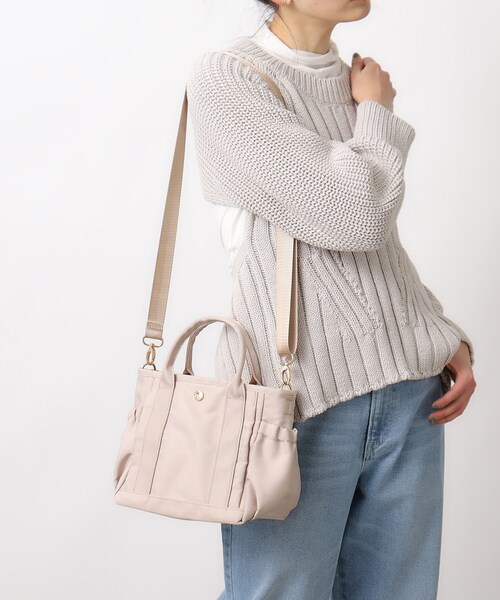 OPAQUE.CLIP（オペークドットクリップ）の「◆【軽量/撥水/2WAY】マルチポケットミニトートバッグ（トートバッグ・レディース・ブラック/ライトベージュ/グレー・00）」の21枚目の写真