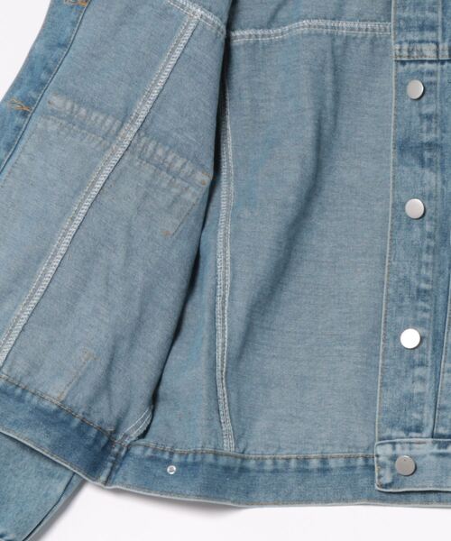 anap mimpi(アナップミンピ)の「切替 BIG ポケット デニム ジャケット(デニムジャケット・レディース・ライトブルー・FREE)」の12枚目の写真
