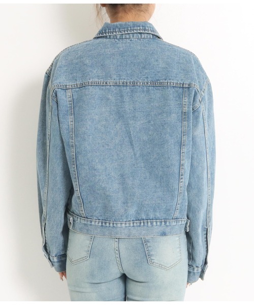 anap mimpi(アナップミンピ)の「切替 BIG ポケット デニム ジャケット(デニムジャケット・レディース・ライトブルー・FREE)」の10枚目の写真