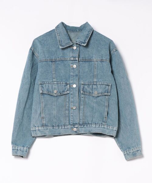 anap mimpi(アナップミンピ)の「切替 BIG ポケット デニム ジャケット(デニムジャケット・レディース・ライトブルー・FREE)」の15枚目の写真