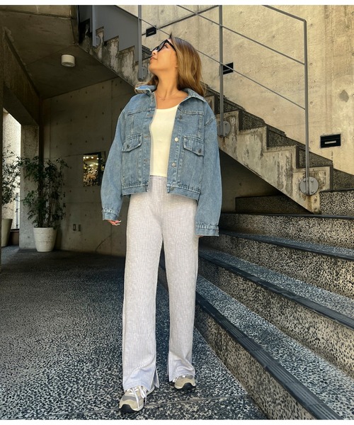 anap mimpi(アナップミンピ)の「切替 BIG ポケット デニム ジャケット(デニムジャケット・レディース・ライトブルー・FREE)」の22枚目の写真