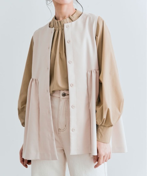 kirakiraShop（キラキラショップ）の「2way ボウタイ タック ブラウス（シャツ/ブラウス・レディース・スカイブルー/ブラック/ネイビー/オフホワイト/ライトグレー/ベージュ・M/L）」の13枚目の写真