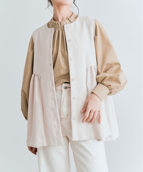 kirakiraShop（キラキラショップ）の「2way ボウタイ タック ブラウス（シャツ/ブラウス・レディース・スカイブルー/ブラック/ネイビー/オフホワイト/ライトグレー/ベージュ・M/L）」の16枚目の写真