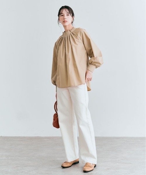 kirakiraShop（キラキラショップ）の「2way ボウタイ タック ブラウス（シャツ/ブラウス・レディース・スカイブルー/ブラック/ネイビー/オフホワイト/ライトグレー/ベージュ・M/L）」の18枚目の写真