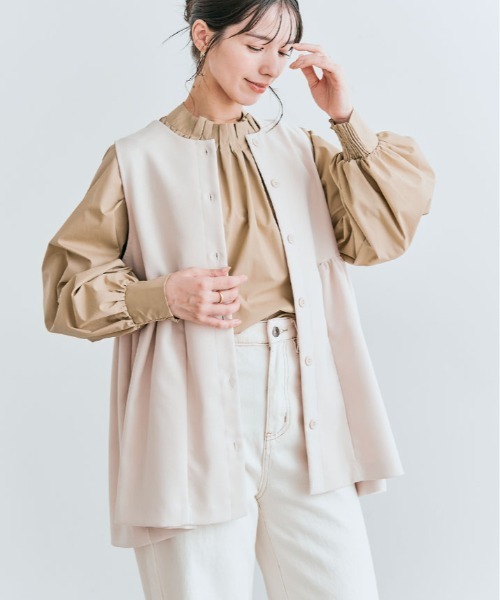 kirakiraShop（キラキラショップ）の「2way ボウタイ タック ブラウス（シャツ/ブラウス・レディース・スカイブルー/ブラック/ネイビー/オフホワイト/ライトグレー/ベージュ・M/L）」の17枚目の写真