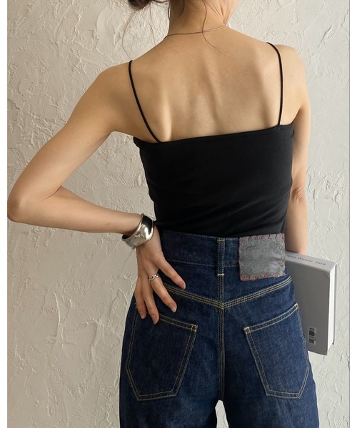 She's Closet(シーズクローゼット)の「ベアトップブラカップ付きキャミソールトップス(キャミソール・レディース・アイボリー/ブラック/オフホワイト/グリーン/チャコール/サンドベージュ・FREE)」の11枚目の写真