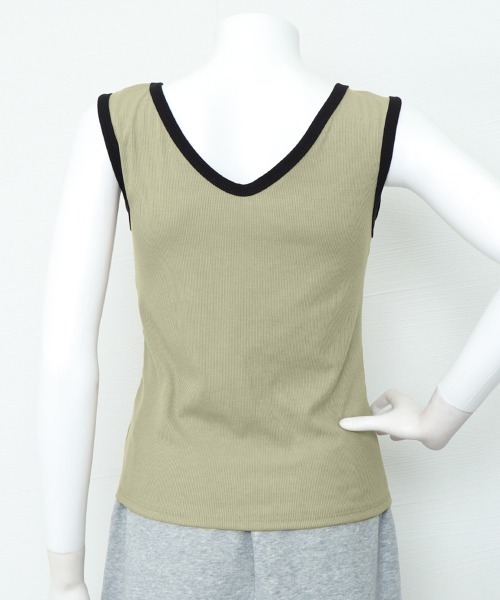 Miniministore（ミニミニストア）の「タンクトップ スクエアネック 韓国 夏服（タンクトップ・レディース・ダークブラウン/ホワイト/カーキ/アイボリー/ブラウン/ブラック/チャコールグレー/グレー/グリーン・M/L）」の21枚目の写真