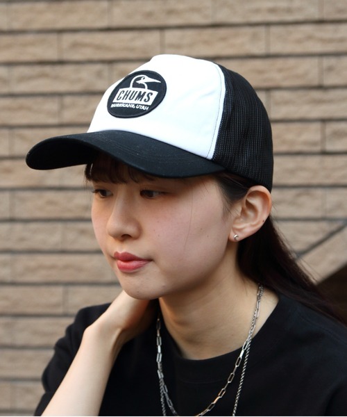 CHUMS(チャムス)の「CHUMS/チャムス ブービーフェイス メッシュキャップ BOOBY FACE MESH CAP(キャップ・メンズ・ネイビー/レッド/ブラック・FREE)」の2枚目の写真