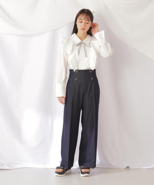 JILL by JILL STUART(ジルバイジルスチュアート)の「◇リボンツキラッフルブラウス(シャツ/ブラウス・レディース・グレー系その他/ホワイト・FREE)」の21枚目の写真