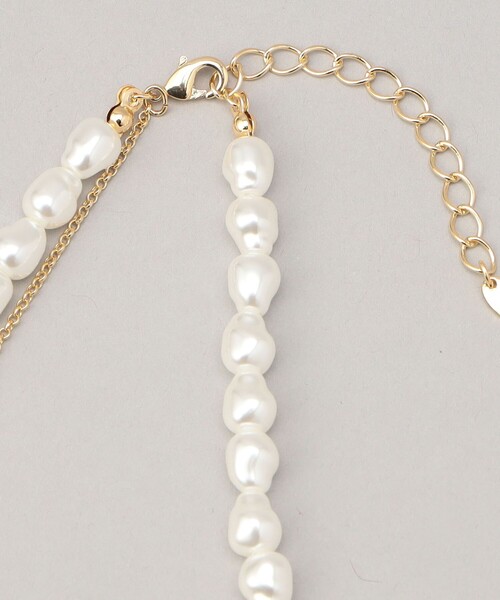 coen（コーエン）の「アシメチェーン樹脂パールネックレス（ネックレス・レディース・シルバー/ゴールド・FREE）」の6枚目の写真
